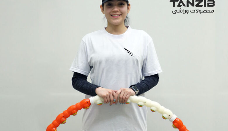 ورزشکار خانوم همرام با حلقه لاغری مدل توپی