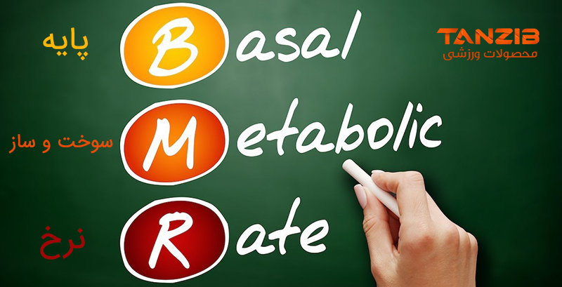 توضیح اختصار BMR که تشکیل شده از سه کلمه basal metabolic rate 