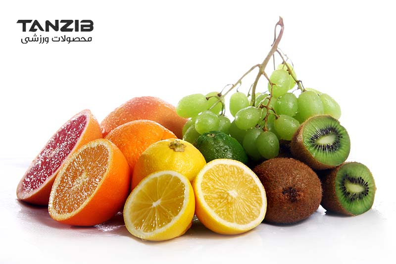 عکس از میوه ها متفاوت مانند پرتقال و کیوی انگور برای رژیم جنرال موتورز چیست