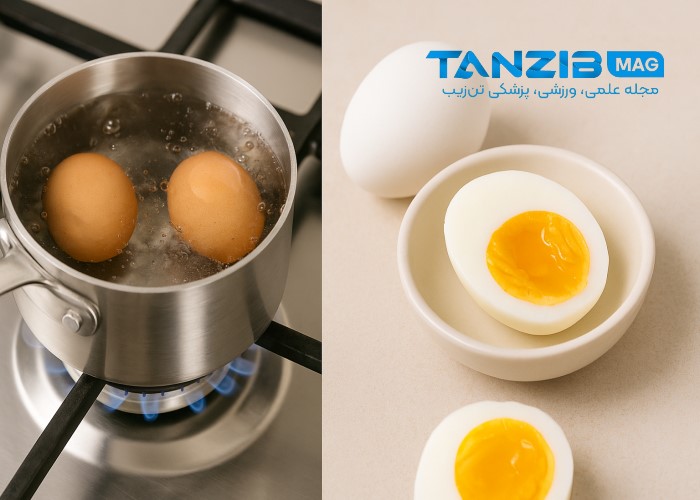 تخم مرغ آب پز عسلی. اسنک رژیمی زیر 100 کالری و سرشار از پروتئین