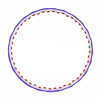 حلقه لاغری هولاهوپ تن زیب مدل جادویی دوبل بسته شده از نمای روبرو