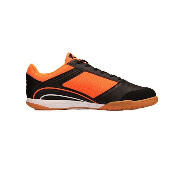 کفش فوتسال سالنی تن زیب کد TID9605 نارنجی از بغل