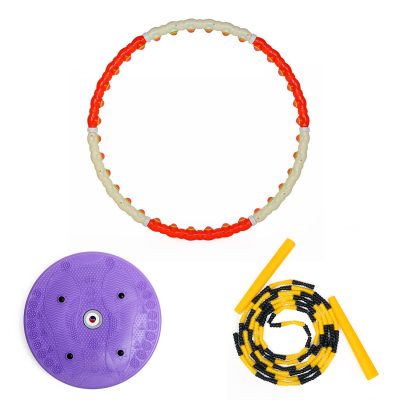 تصویر 3 محصول حلقه لاغری ، چرخونک و طناب ورزشی با بک سفید