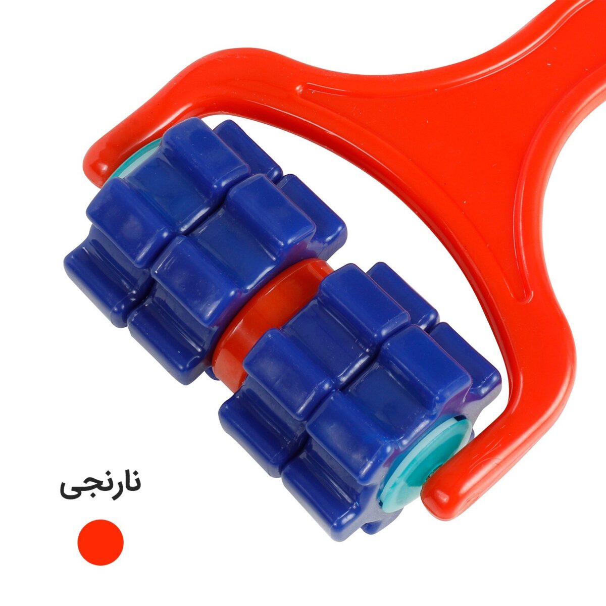 ماساژور دستی بدن تن زیب مدل چرخ دنده ای با رنگ نوشته شده نارنجی