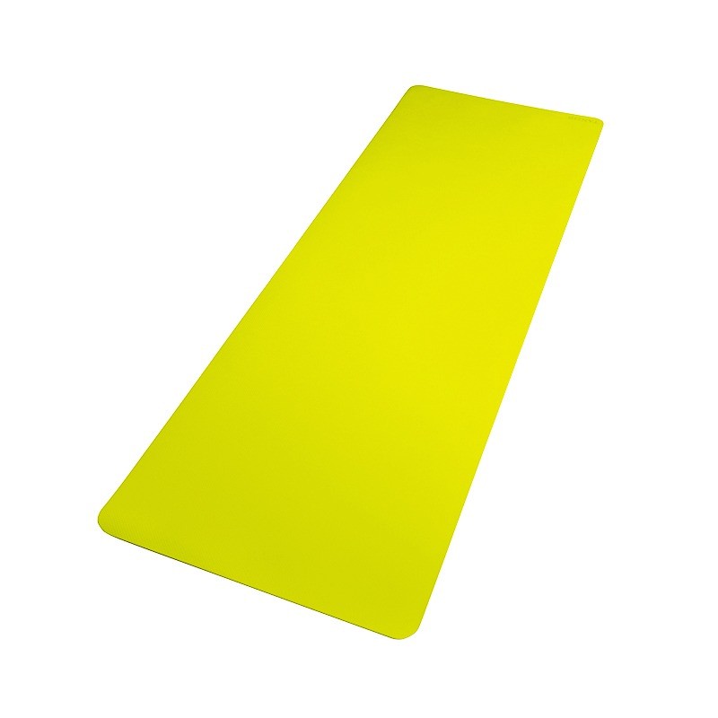 مت یوگا 6میل دو رنگ تن زیب زرد-سبز از نمای از بالا