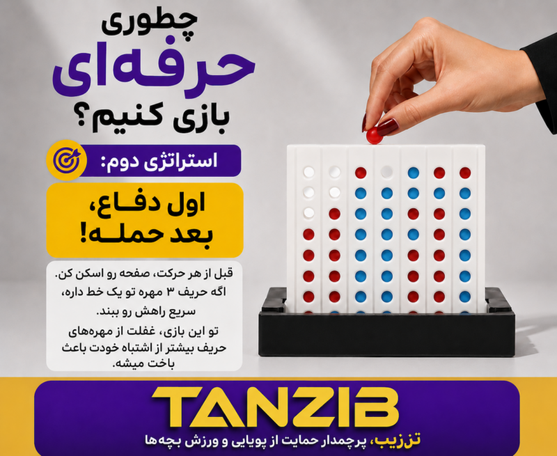 بازی فکری دوز ایستاده تنزیب (۴ در خط) | تن زیب بازی فکری دوز ایستاده تنزیب (۴ در خط)