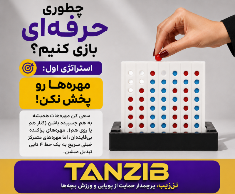 بازی فکری دوز ایستاده تنزیب (۴ در خط) | تن زیب بازی فکری دوز ایستاده تنزیب (۴ در خط)