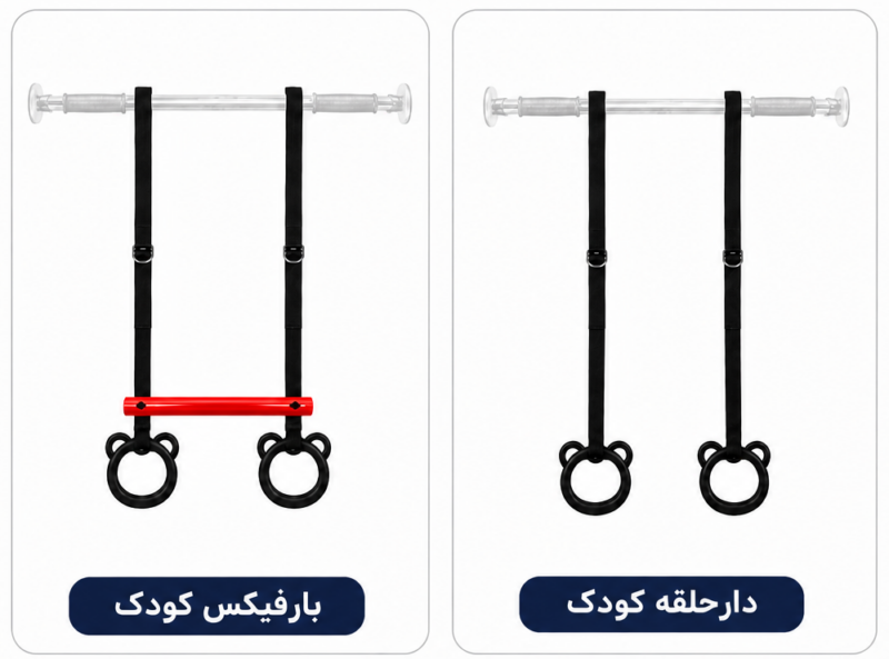 دسته خرسی یدکی بارفیکس کودک و دارحلقه | تن زیب دسته خرسی یدکی بارفیکس کودک و دارحلقه